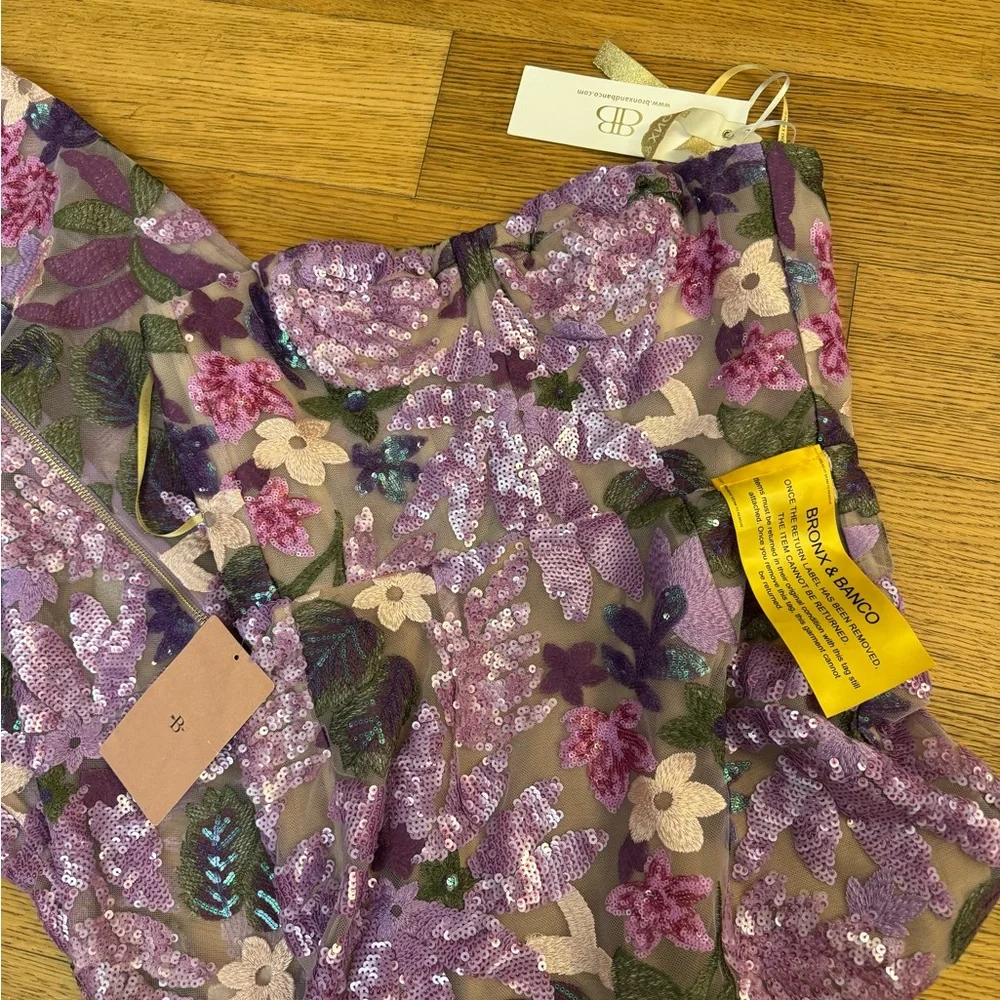 NWT Bronx and Banco Dahlia Maxi Dress Lilac - Picture 5 of 5